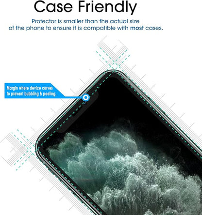 amFilm 2 Pack OneTouch Glass Screen Protector for iPhone 11 Pro Max (6.5") with Easy Installation Kit