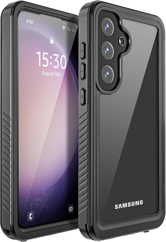 for Samsung Galaxy S23 Case, IP68 Waterproof Dustproof Case, [Built-in Screen Protector] Full Body Heavy Duty Rugged Phone Cover for Galaxy S23 6.1 Inch Black