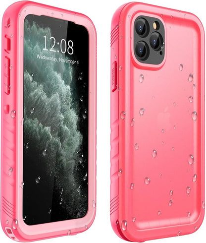 SPORTLINK for iPhone 11 Pro Waterproof Case, Full Body Underwater/Rugged/Heavy Duty Shockproof/Dustproof Case with Built-in Screen Protector for iPhone 11 Pro 5.8 Inch (Pink)