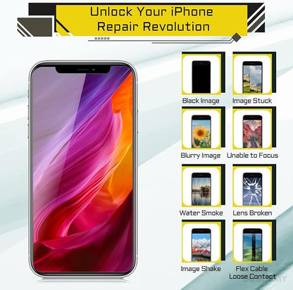 for iPhone 11 Pro Max Back Camera Replacement OEM for iPhone 11 pro Kit 12MP Main Rear Lens Parts with Ultra Wide Telephoto Lens OIS HDR Photos 4K Video Flex Cable Fix Tool A2160 A2217 A2215