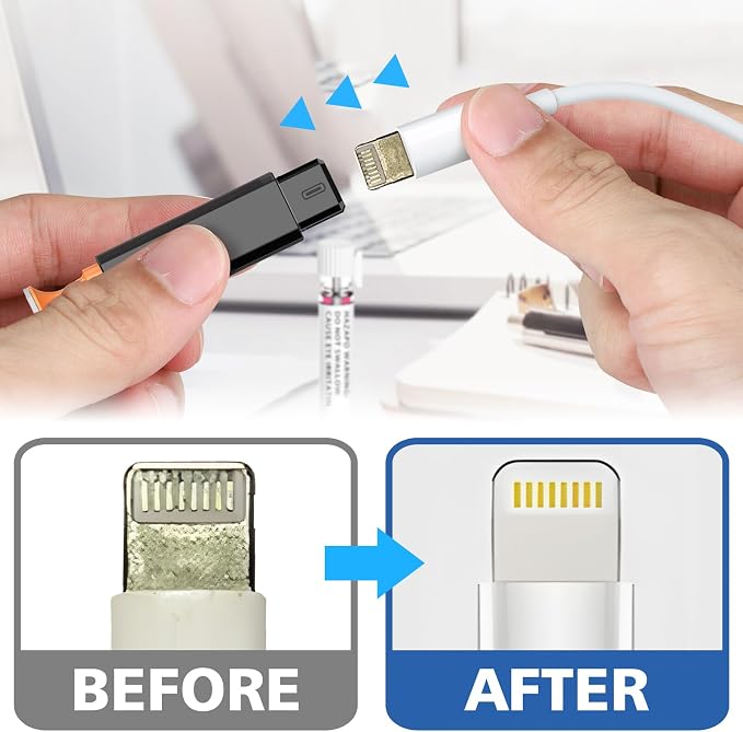 13-in-1 for iPhone Cleaning Kit Charging Port Cleaner- Multi-Tool Phone Cleaner for Repair iPhone AirPods Pro iPad (Type C) Charging Port Speaker, Lightning Cables, Connectors with Portable Case