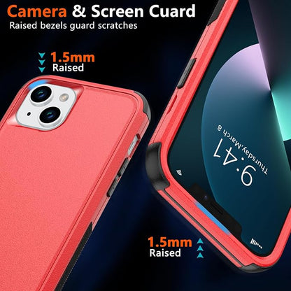 Diverbox for iPhone 13 Phone Case,iPhone 13 Magnetic Case [with Screen Protector & Camera Lens Protector ] Heavy Duty Phone Case for iPhone 13 (Magnetic Red)