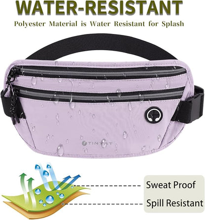 Slim Running Belt for Women Men Runners Fanny Packs With Phone Holder Hidden Pockets Exercise Waist Bag for Marathon Workout