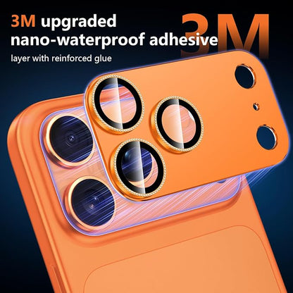 for iPhone 17 Pro Camera Lens Protector, [Military Grade Shatterproof] [Strong Adsorption] [Case Friendly] Full Coverage Metal Aluminum Alloy 9H Tempered Glass Camera Screen Cover, Cosmic