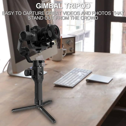 MINIFOCUS Aluminum Mini Tripod, Tabletop Handheld Tripods with 1/4'' and 3/8'' Screw, Portable Mini Travel Stand, Phone Holder for Gimbal Stabilizer DSLR Camera and Monopod