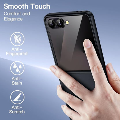 JETech Case for Samsung Galaxy Z Flip 7, Black | Built-in Front Screen Protector, Slim Hard PC Design, Shockproof Protection, Anti-Scratch Finish