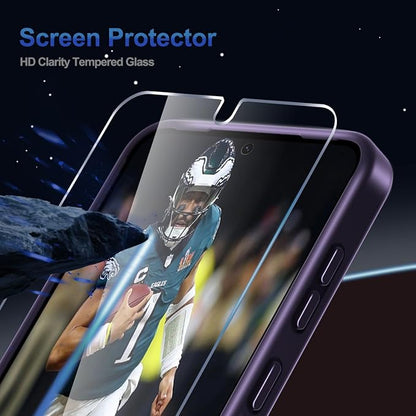 RMOCR for Samsung Galaxy S26+ Plus Case with Screen Protector+Lanyard Wrist Strap,Magnetic Translucent Matte Rugged Slim Phone Cover Built in Invisible Kickstand [Fit for MagSafe],2026 Purple