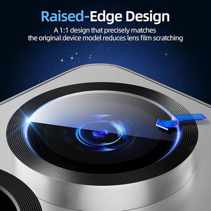 X-it Camera Lens Protector for Samsung S25 Plus, 9H Tempered Glass, Independent Metal Aluminum Edge Original Protection Design, Suitable for Phone Case, Anti-scratch, Anti-reflective, Silver