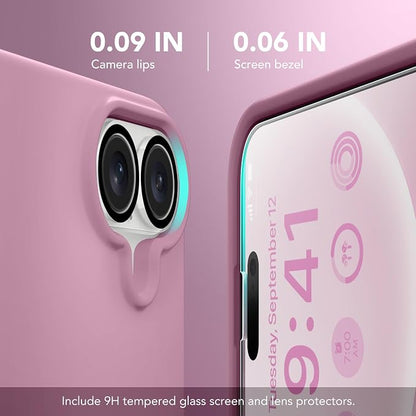 GONEZ Magnetic for iPhone 17 Case, Compatible with MagSafe, [Screen Protector + Camera Lens Protector], Liquid Silicone Anti-Scratch Shockproof Protective Phone Case 6.3 inch, Blackcurrant