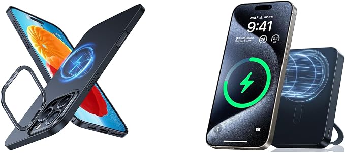 TORRAS Ostand 10,000mAh QI2 Magnetic Battery Pack with Stand & Magnetic Case — Buy Together to Save 15%