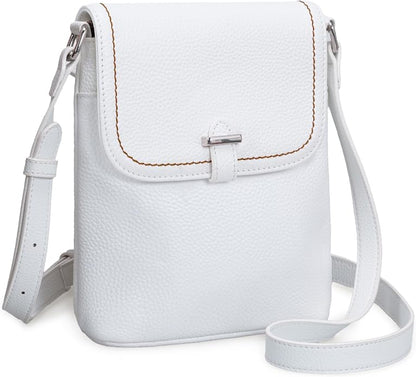 befen Genuine Leather Small Crossbody Bags for Women, Womens Cell Phone Purses Cross body Bag Purse with RFID Card Slots