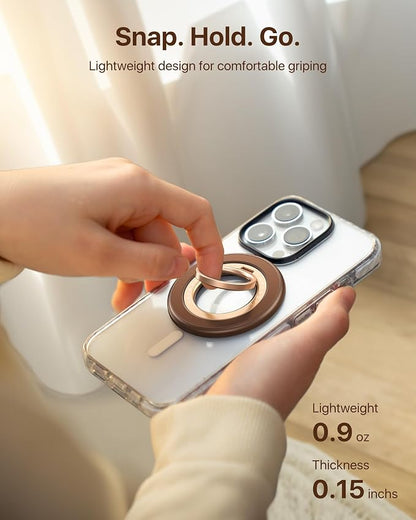 andobil [2026 3rd Gen] Magnetic Phone Grip for MagSafe [360° Rotatable & Ultra-Stable] Two-Sided Magnet Cell Phone Ring Holder Compatible with MagSafe Accessories, iPhone 17 Air 16 Pro Max 15 14 13 12