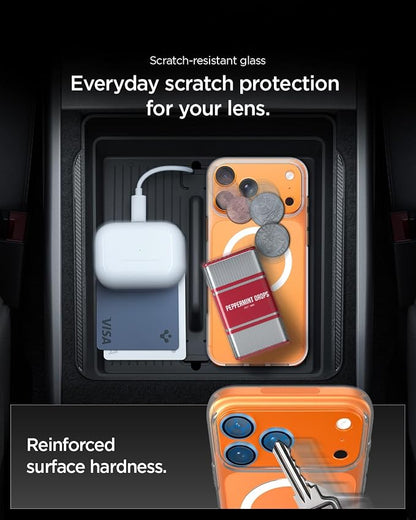 Spigen Camera Lens Screen Protector [GlasTR EZ Fit Optik Pro XL] Designed for iPhone 17 Pro [Case Friendly] - Cosmic Orange [1 Pack]