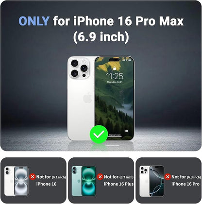 jaroco Magnetic for iPhone 16 Pro Max Case, [Compatible with MagSafe][Military Grade Drop Protection][Heavy Duty Protection][Non-Slip][Shockproof] 2-Layer Durable Bumper Phone Case 6.9''-Army Green
