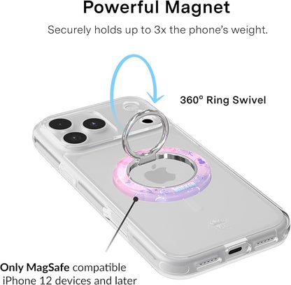 VELVET CAVIAR Compatible with MagSafe Phone Grip 2.0 | Cute Magnetic Ring Holder | Finger Loop Kickstand | Pop On Accessory for iPhone 17, 16, 15, 14, 13, 12 | Glinda's Bubble