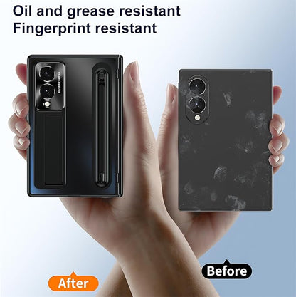 Case for Samsung Galaxy Z Fold 8 Wide, with Kickstand (Black) | Stulys, Screen Protector, Shockproof, Slim, Anti-fingerprint, Scratch-Resistant, Lens Protection, Hands-free Viewing