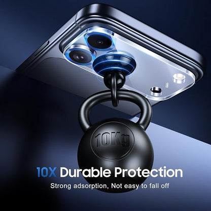 UniqueMe 3 Pack Compatible for iPhone 17 Pro Camera Lens Protector - [Drop Protection] [Case Friendly] 9H Tempered Glass Camera Cover Screen [Update New Version] - Dark Blue
