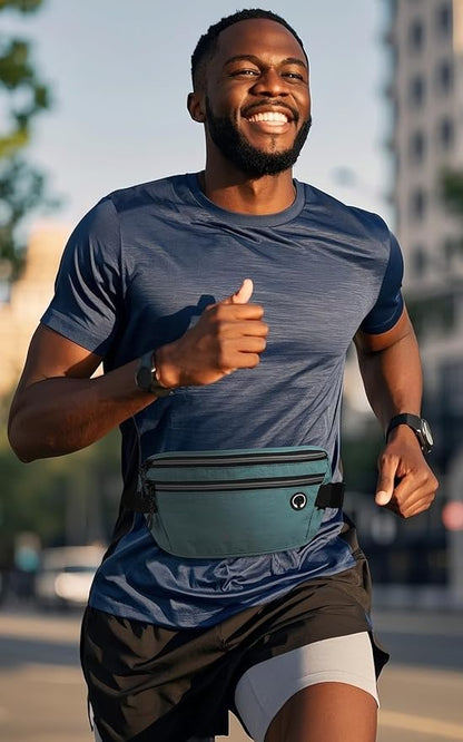 Slim Running Belt for Women Men Runners Fanny Packs With Phone Holder Hidden Pockets Exercise Waist Bag for Marathon Workout