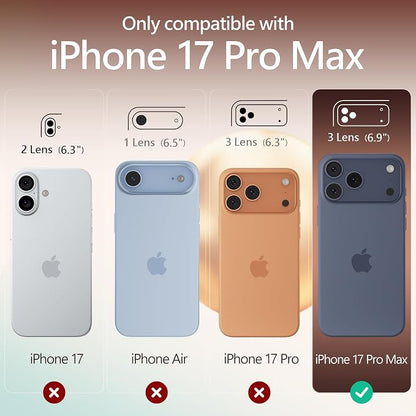 FireNova Magnetic for iPhone 17 Pro Max Case, Compatible with MagSafe, [Integrated Silicone Camera Control Button] [Camera Protection] Anti-Scratch Microfiber Lining Phone Case, 6.9", Deep Red