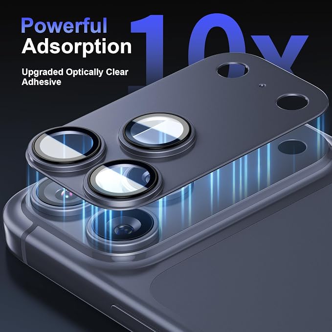 Camera Lens Protector for iPhone 17 Pro, Tempered Glass Screen Protection,2 pack, Blue