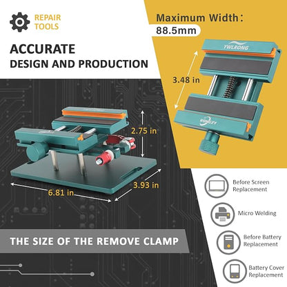 Phone Back Cover Glass Demolition Clamp for iPhone 11 11 Pro 11 Pro Max Back Rear Camera Glass Frame Demolition Clamp for iPhone 12 12 Pro Back Housing Cover Removal Holder Tool for iPhone 13