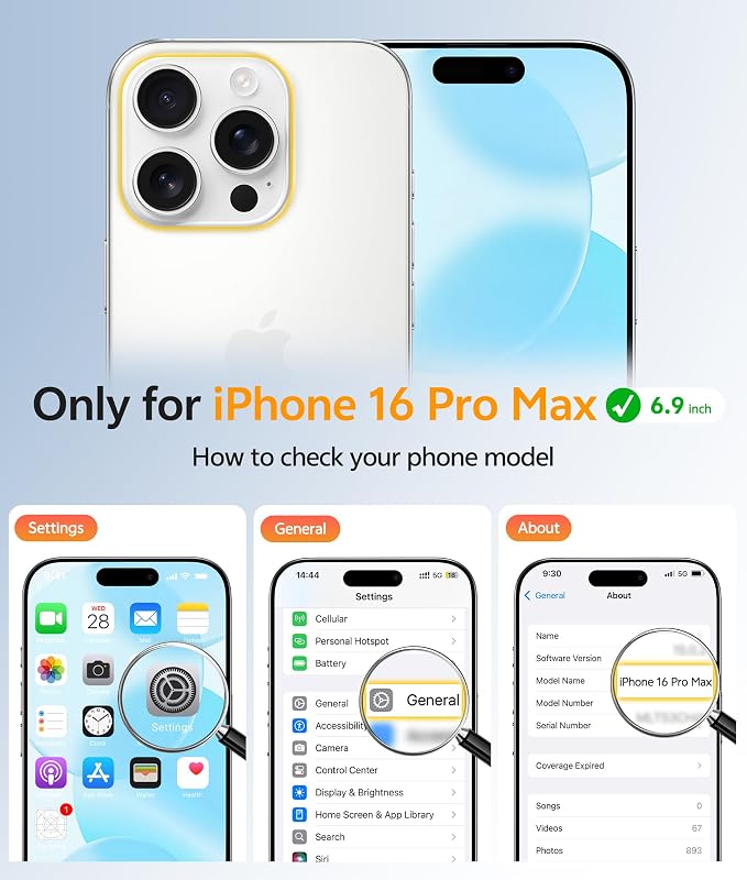 FNTCASE for iPhone 16 Pro Max Case, Fit for Magsafe, Glass Screen Protector | Full Camera Protection, Translucent Matte, 14FT Military Grade Drop Proof, Shockproof Protective Phone Cover, Teal