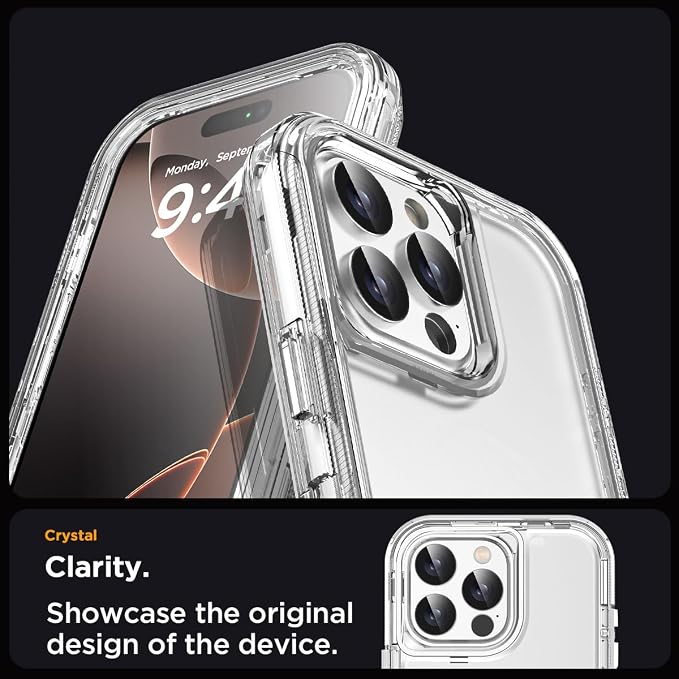 AICase for iPhone 16 Pro Max Case Clear 3 in 1 Heavy Duty Drop Protection Full Body Rugged Shockproof/Dust Proof 3-Layer Military Protective Tough Durable Cover for iPhone 16 Pro Max 6.9"_1