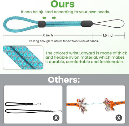 FrgKbTm Hand Wrist Strap Lanyard, Adjustable Nylon Colorful for Mobile Phone, Camara, USB Flash Drive, ID Name Tag Badge