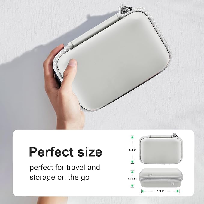 Leayjeen Travel Case Compatible with Hicober 3 in 1 Charging Station/UCOMX Nano Magnetic 2 in 1 Wireless Charger,Foldable Magnetic Charging Station Storage Holder Bag-White(Case Only)