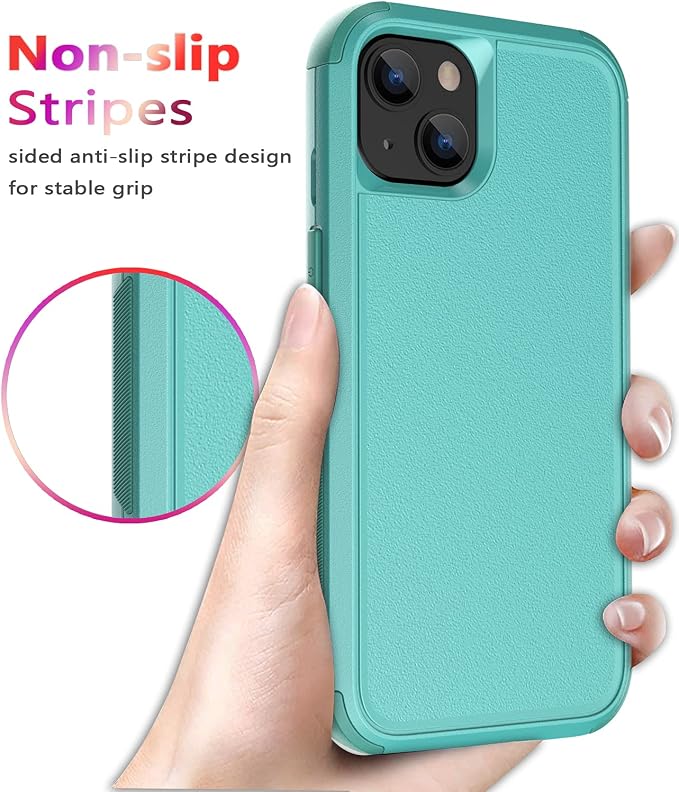 Diverbox for iPhone 13 Case [Shockproof] [Dropproof] [Dust-Proof],Heavy Duty Protection Phone Case Cover for Apple iPhone 13 (Teal)
