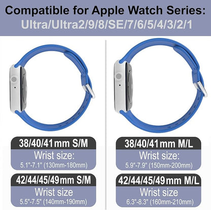 The LORD is my Shepherd Watch Band compatible with Apple Watch Laser Engraved iWatch Band Silicone 38mm 40mm 41mm 42mm 44mm 45mm 49mm Strap Jesus Psalm Christian God (38/40/41mm S/M, Sapphire Blue)