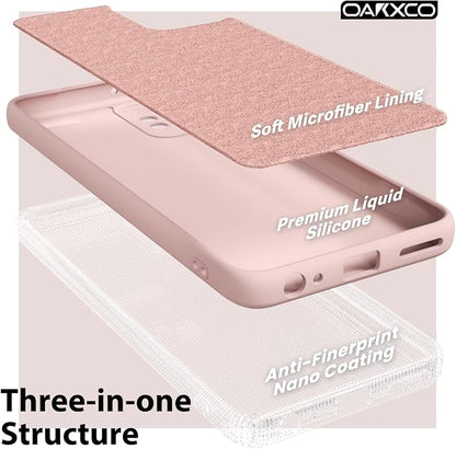 oakxco for Motorola Moto G Power 5G 2023 Phone Case Liquid Silicone, Thin Slim Soft Rubber Gel TPU Plain Simple Cover for Women Girl Cute, Matte Solid Color, Pink Sand