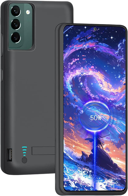[2025 Version Battery Case for Samsung Galaxy S22, 4800mAh Rechargeable Extended Battery Charging/Charger Case, Add 100% Extra Juice (6.1 Inches) Black