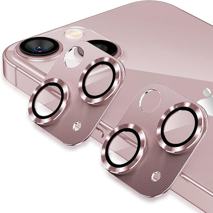 AFARER 2 Pack for iPhone 15/15 Plus Camera Lens Protector, Metal Camera Cover with 9H Tempered Glass Screen Protector Accessories,[Drop Protection] Ultra HD Lens Protector-Pink