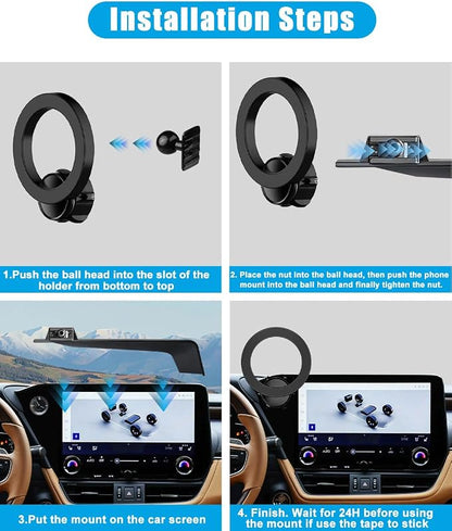 Phone Holder Mount for 2026 Lexus RX RX350/RX350h/RX500h Accessories 2023 2024 2025 Magnetic Car Dash Cell Holder for Most Smartphones with Dash Organizer Auto Interior(for 14inch Screen)