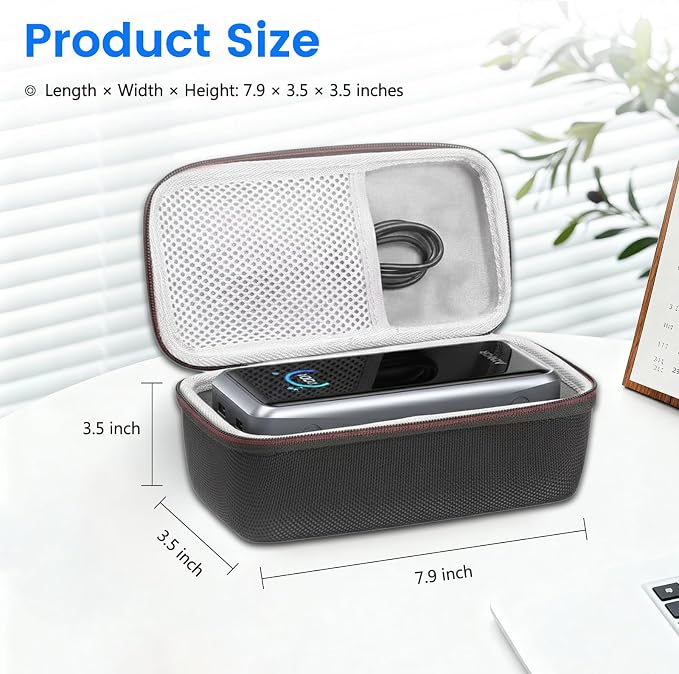 For Anker Prime 26,250mAh Power Bank Case – Waterproof Shockproof Hard Travel Carrying Case with Soft Velvet Lining,Scratch-Resistant & Dirt-Proof Protective Storage for Anker Prime Portable Charger