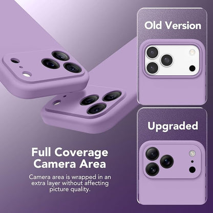 Magnetic for iPhone 17 Pro Case, Compatible with MagSafe, [Full Camera Protection][Screen Protector] Silicone Shockproof Protective Phone Case for iPhone 17 Pro 6.3", Light Purple