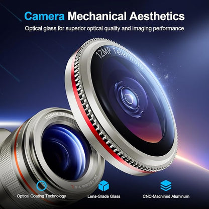 X-it 2-Pack Camera Lens Protector for iPhone 16/15/14 Pro Max&16/15/14 Pro, [Shatterproof & Impact Resistant] 9H High-Alumina Tempered Glass, Anti-Scratch, Dustproof, Strong Adsorption, Case Friendly, Ultra HD Clear