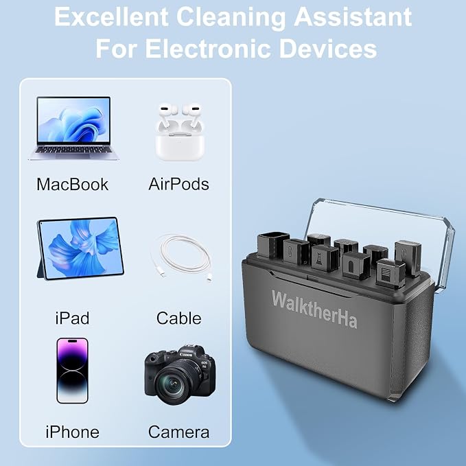 13-in-1 for iPhone Cleaning Kit Charging Port Cleaner- Multi-Tool Phone Cleaner for Repair iPhone AirPods Pro iPad (Type C) Charging Port Speaker, Lightning Cables, Connectors with Portable Case