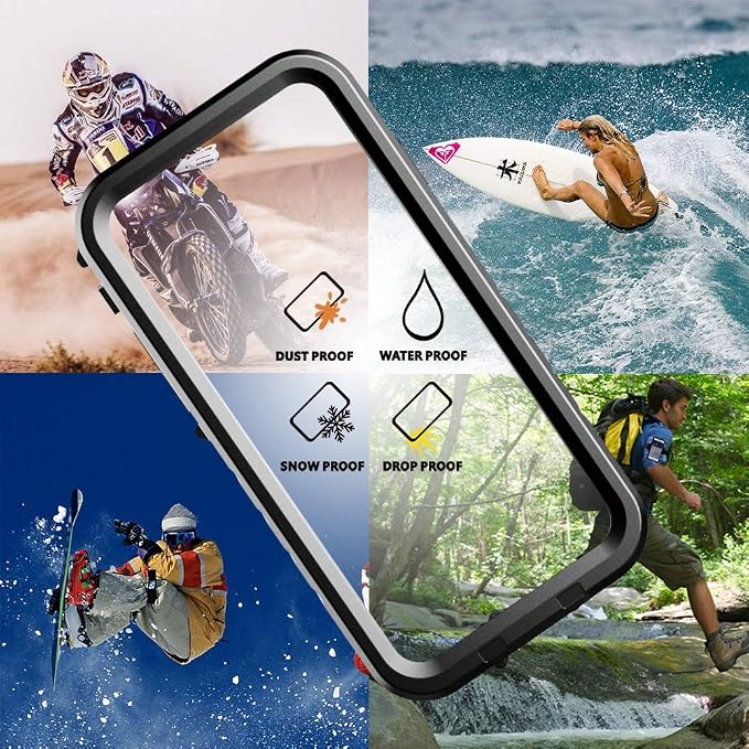 Cozycase Waterproof Case for iPhone SE 3rd 2022/SE 2nd 2020/iPhone 7/8 - Heavy Duty 360 Shockproof Full Body Rugged Military Grade Hard Water Dust Proof Cover with Built-in Screen Protective Black