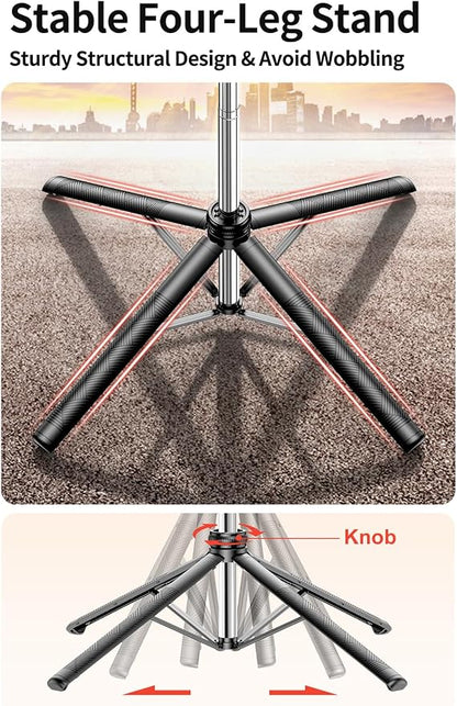 Selfie Stick, Phone Tripod 71" Stand 360 Rotation with Detachable Phone Holder & Wireless Remote, Compatible with All Cell Phones, Camera for Content Creator Vlog Live Stream Video Record