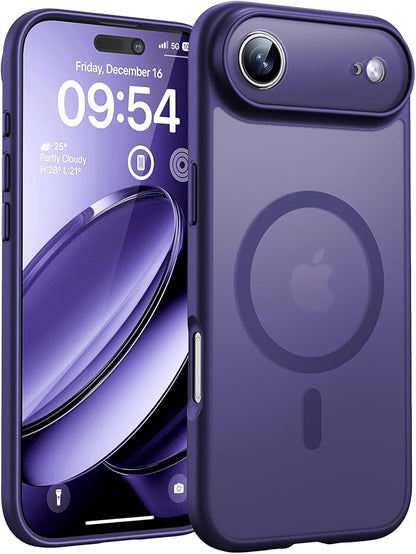 TOCOL for iPhone Air Case, Compatible with Magsafe Charger, Full Camera Protection, Drop Protection, Translucent Matte Phone Case for iPhone 17 Air 6.5 inch (Midnight Purple)