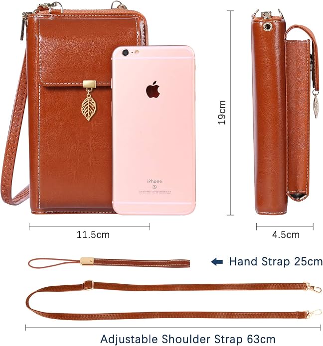 HUANLANG Small Crossbody Phone Bags for Women Leather Cell Phone Purse Wallet | Small, Cell Phone