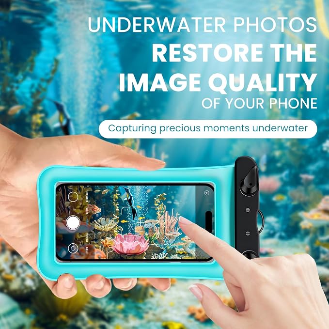 2 Pack Waterproof Floating Phone Pouch IPX8 Floatable Waterproof Phone Case with Lanyard Strap Universal Dry Bags Underwater Case Wallet for iPhone 15,14,13,12Pro Max Samsung,Up to 7.2" for Swimming