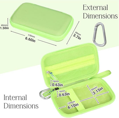 Hard Travel Case for SABANI for LOVELEDI for IAPOS for Pxwaxpy for OHOVIV for FOCHEW Portable Charger Power Bank, Storage Holder for Fast Charging Battery Protective Case (Lime Green)