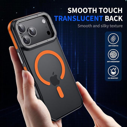 Strong Magnetic for iPhone 17 Pro Case with Camera Cover [10Ft Military-Grade Protection] Compatible with MagSafe Shockproof Slim Thin Phone Cover for iPhone 17 Pro 6.3 inch, Orange