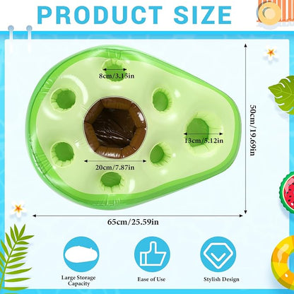 FillTouch Floating Drink Holder for Pool, Floating Cabana Bar, Hot Tub Drink Holder for Adults, Inflatable Pool Accessories(Avocado)