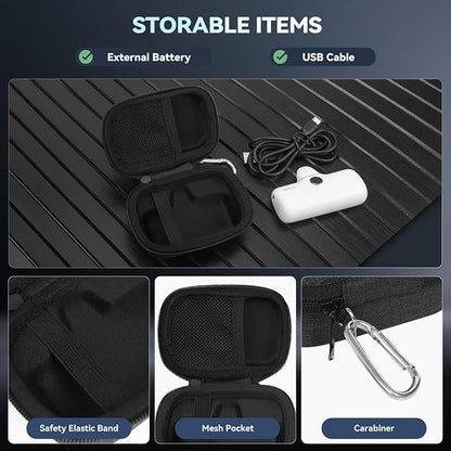 Portable Charger Power Bank Case Compatible with iWALK/For Anker 621 Nano/for Swyop/for Feob/for Charmast/for JEJILL/for LanLuk/for VEGER and More Small Charging Battery Pack - Bag Only
