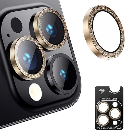 AFARER Camera Protector for iPhone 13 Pro/13Promax,Ultra-tough HD Individual,Ultra-thin Tempered Glass Lens Cover,Individual Metal Ring ,[Strong Adsorption][Not Easy to Break][Does not Affect Night Shots]