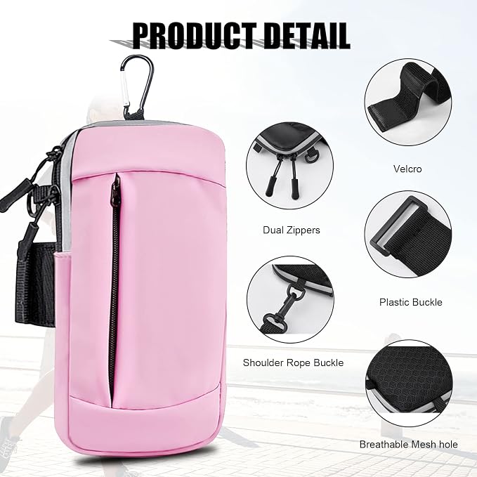 Phone Holder for Running Armband Small Crossbody Bags for Women Kids, iPhone 17 16 16e 15 14 13 12 11 Pro Max Xs Xr X Plus SE Mini Galaxy Ultra Edge S26 S25 S24 S23 Note Purse Sports Arm Band